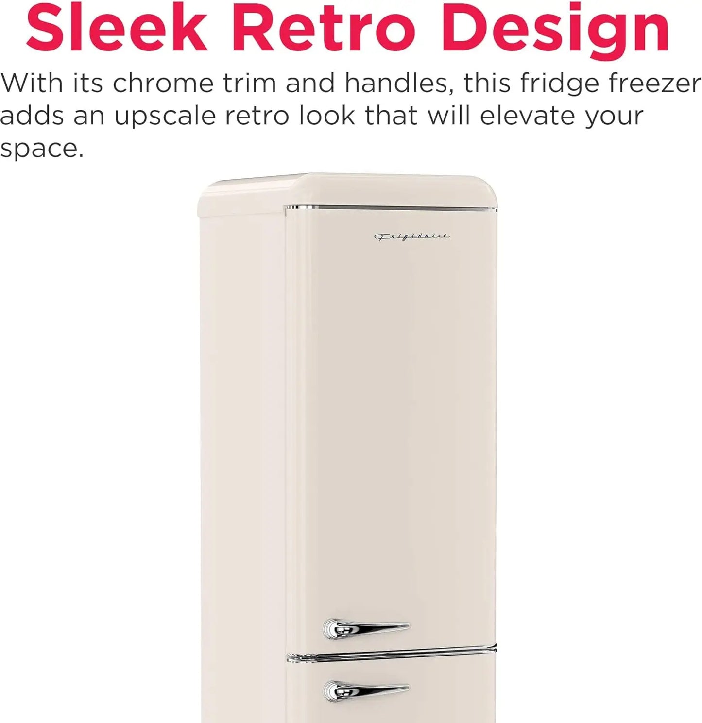 XMSJ Retro Style Fridge With Bottom Freezer 9.2 Cu Ft