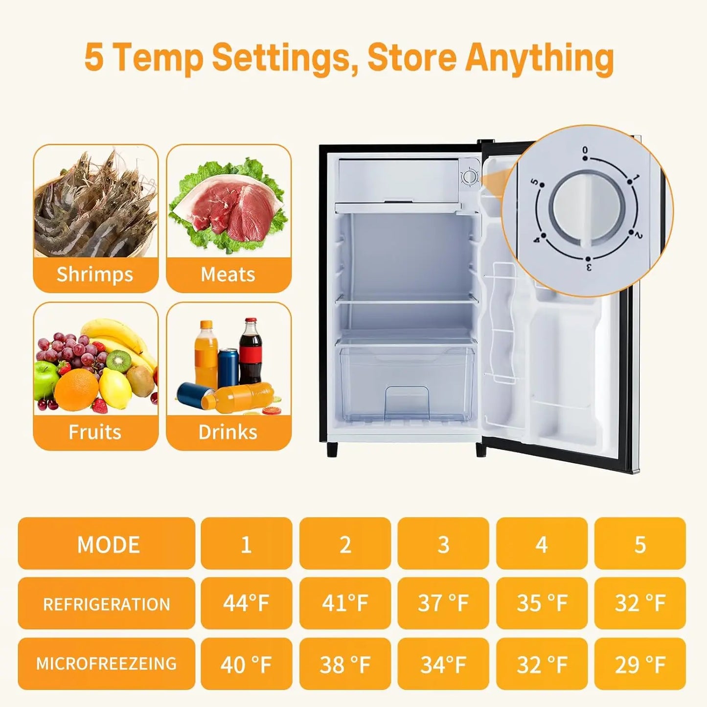 XMSJ Mini Fridge Freezer 121 To 200L Office Dorm Compact
