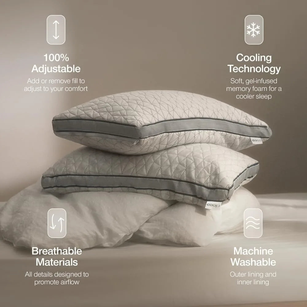 Eden Memory Foam Cooling Pillow For Back Stomach Side Sleepers