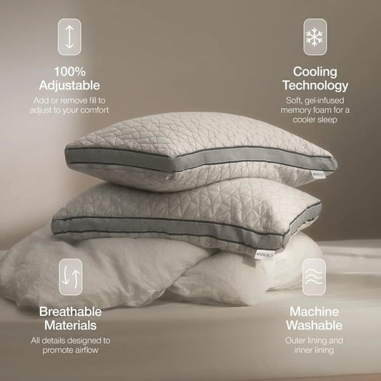 Eden Memory Foam Cooling Pillow For Back Stomach Side Sleepers