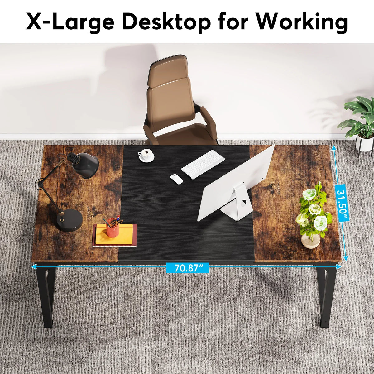 Tribesigns Modern Computer Desk Wooden Home Office Table