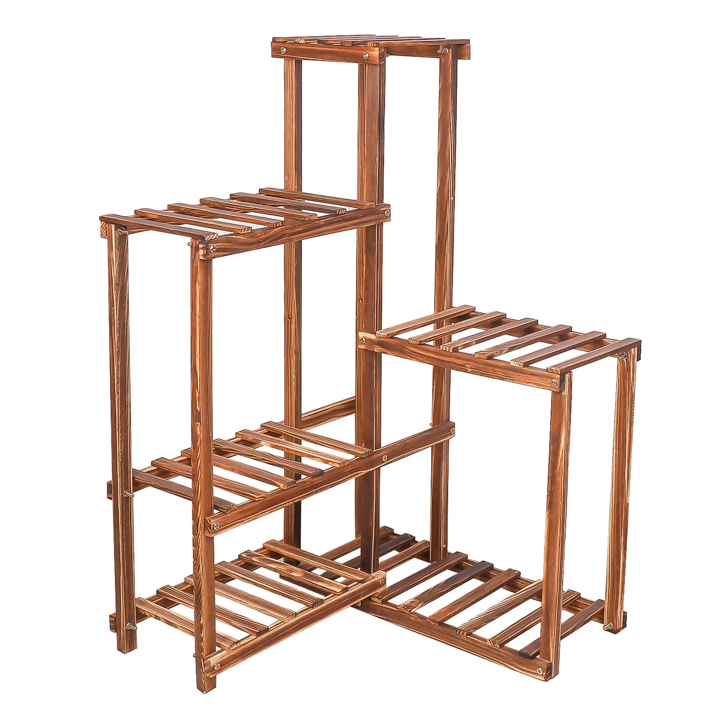 Wisfor 6 Tier Wood Plant Stand Corner Ladder Display Rack