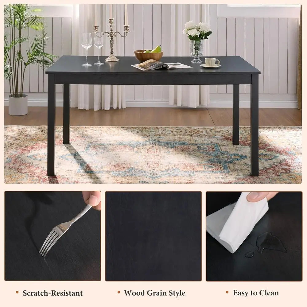 Ticify Armhouse Dining Table Set With Upholstered Chairs