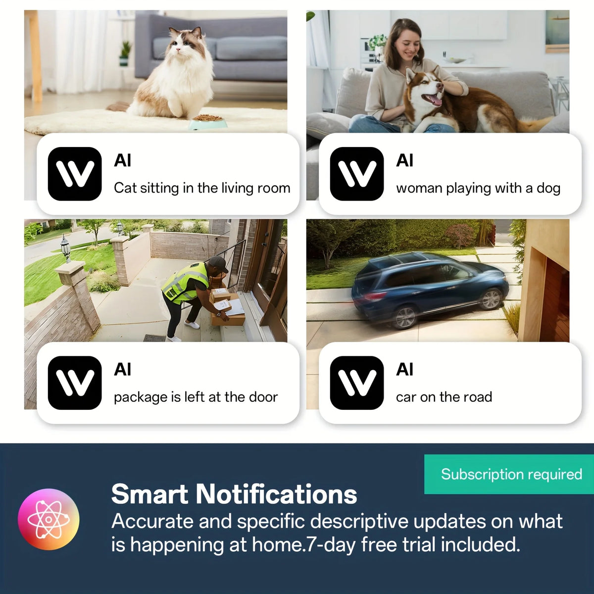 WESECUU 5MP Smart Indoor Outdoor Security Robot Camera With Audio