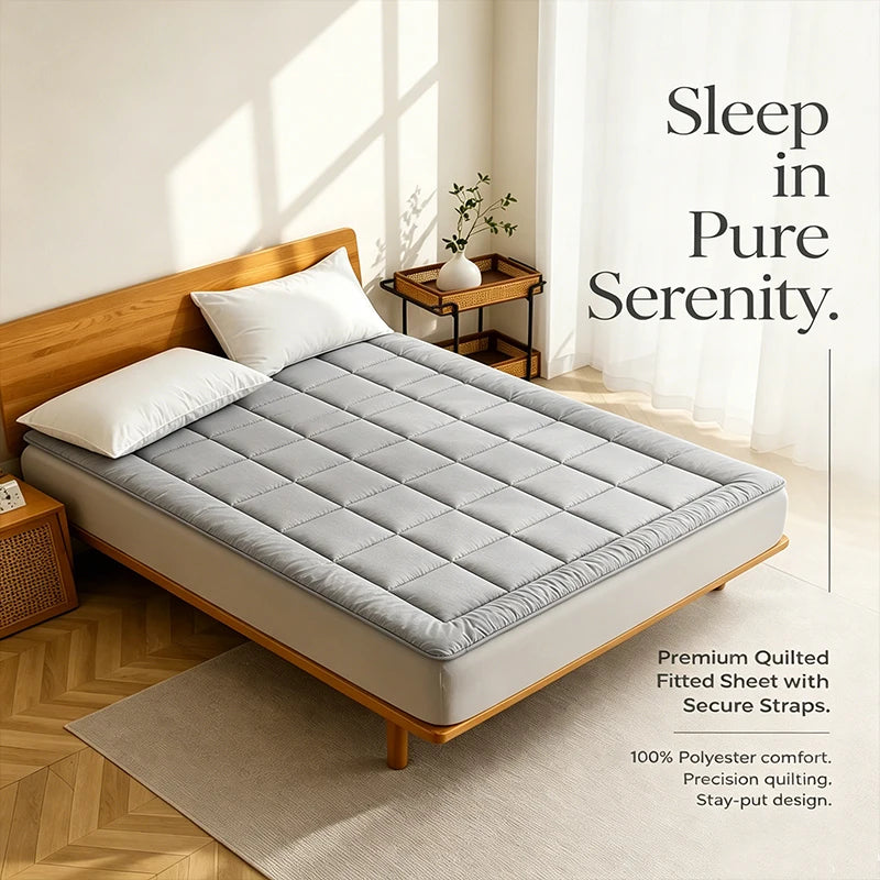 Lightweight Breathable Polyester Mattress Protector Dustproof Bedding Cover