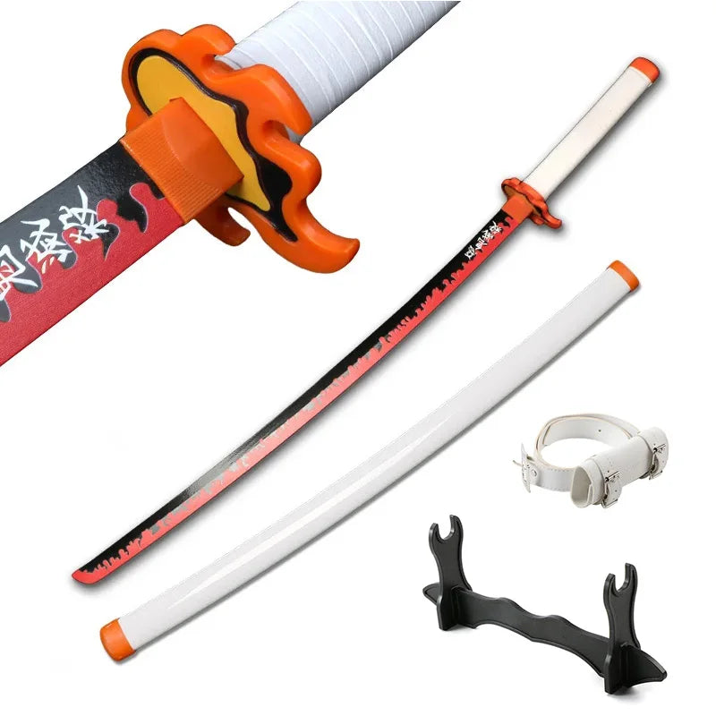 Anime Katana Cosplay Bamboo Wooden Toy Sword Tanjiro Zenitsu Kyoujurou
