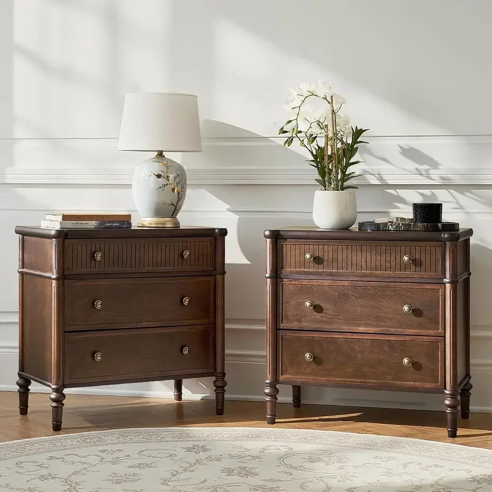 Traditional End Table With Built In Charging Station