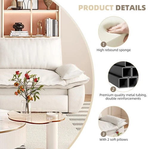 Convertible Velvet Sleeper Sofa Bed With Pull Out Design