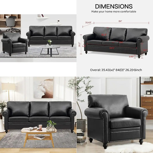 Waiting Room Loveseat With Arms For Office Lobby Black Vinyl
