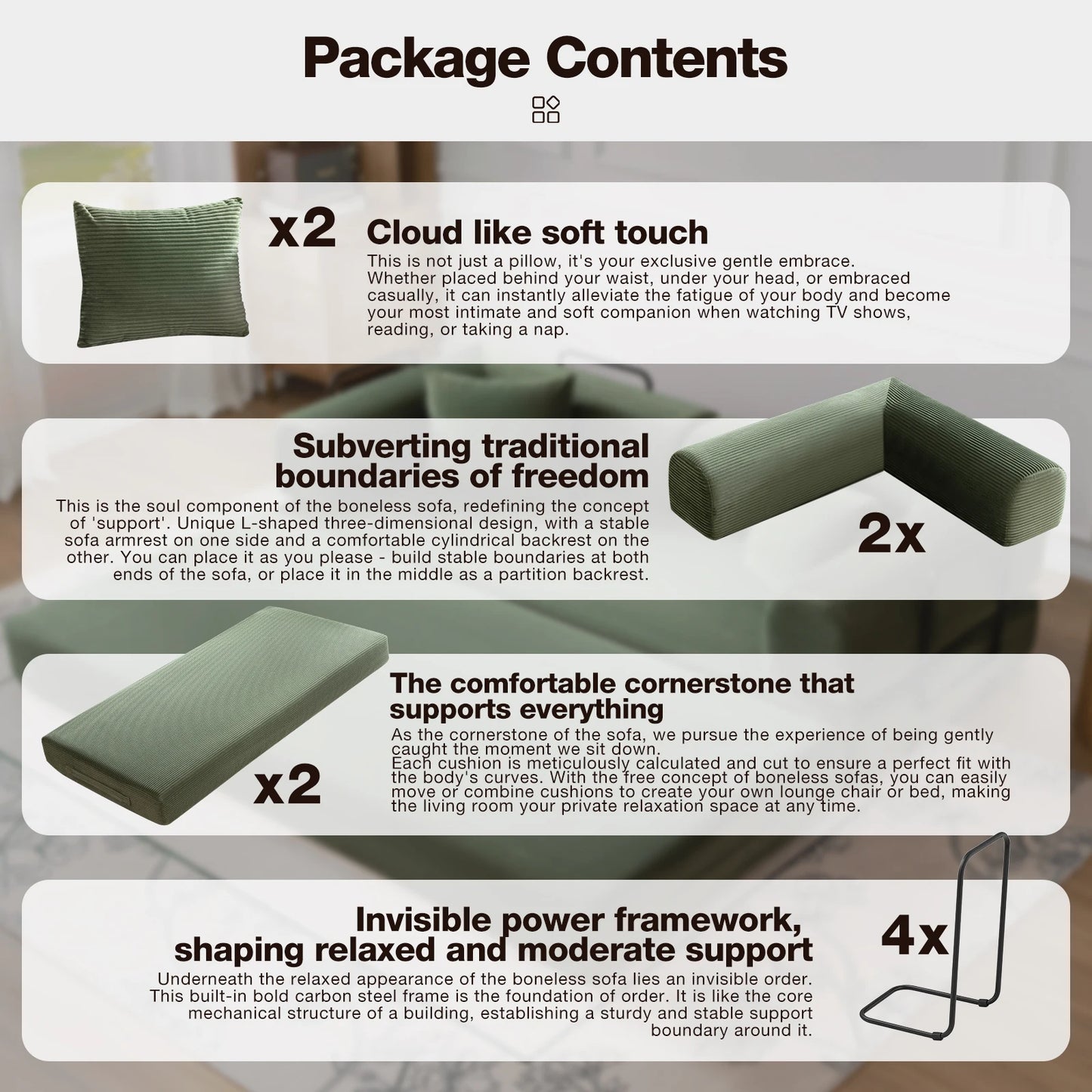 Tholasis Convertible Sofa Bed Fixed Frame For Small Spaces