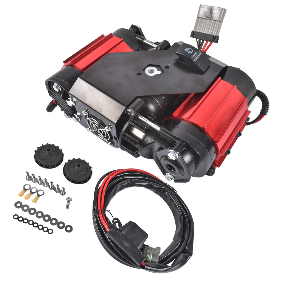Twin Air Compressor For Inflating Tires On Rvs