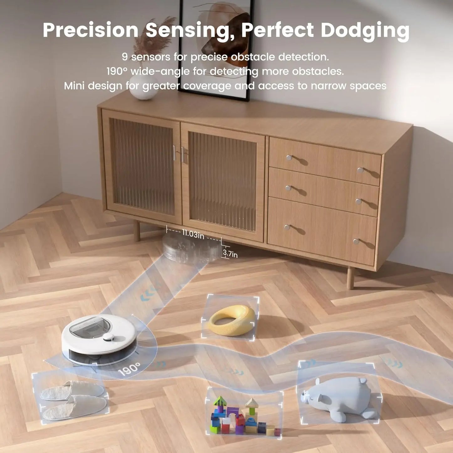 XMSJ LiRobot Vacuum And Mop Combo 6000Pa Smart Mapping 150Min