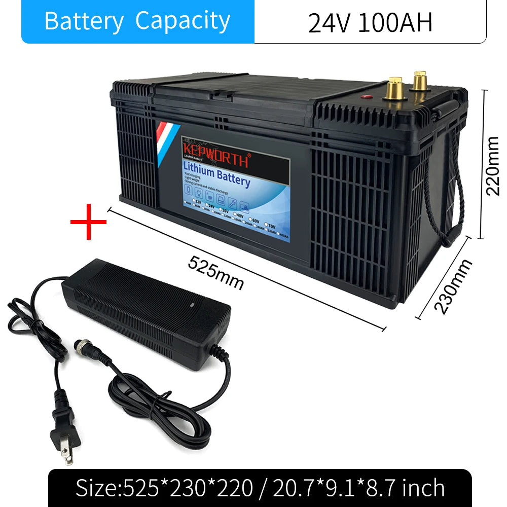 KEPWORTH Lithium Iron Phosphate Battery With Built In BMS