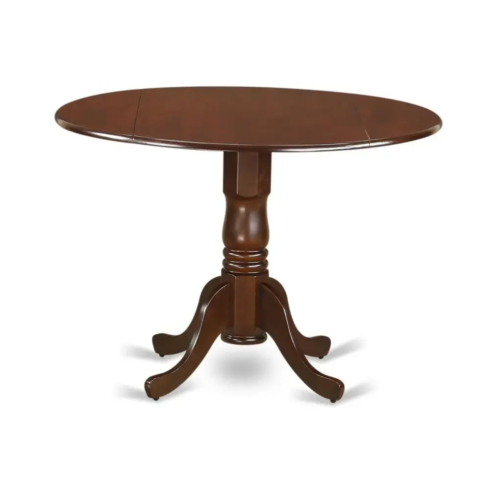 XMSJ Five Piece Round Dining Table Set With Dropleaf Chairs
