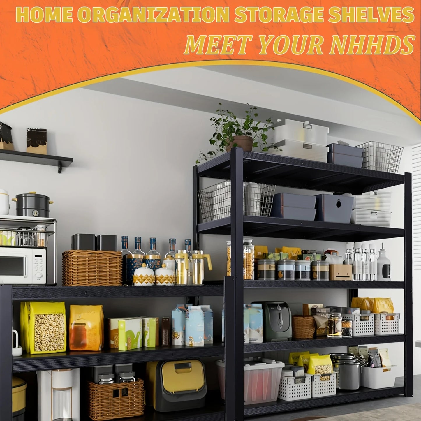 Heavy Duty Metal Storage Rack For Garage Basement And Workshop