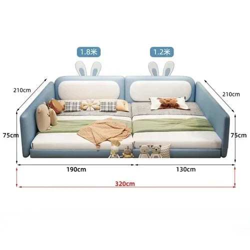 Nordic Style Toddler Bed Wood Frame Safe Comfortable Sleep