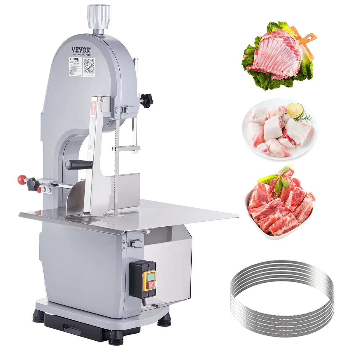 SucceBuy Commercial Electric Bone Cutting Bandsaw for Meat and Kitchen