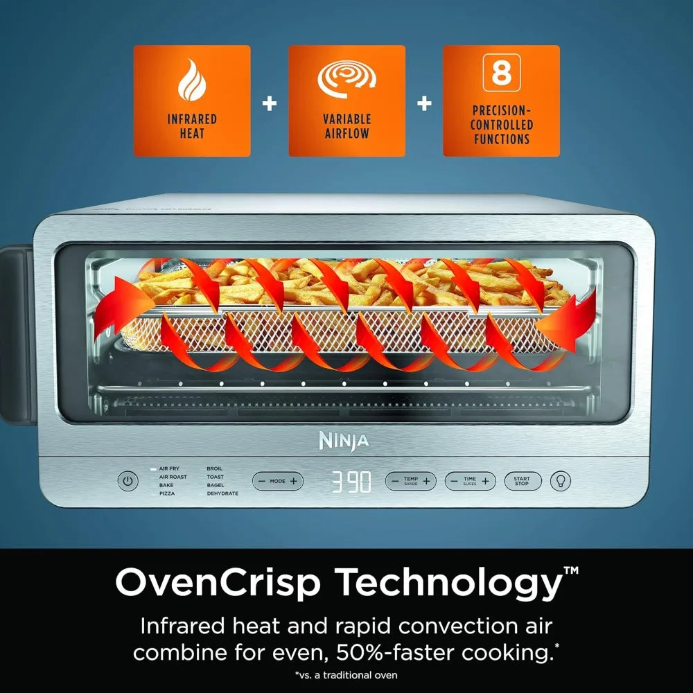Ninja 8-in-1 Air Fryer Toaster Oven Combo with Auto Cook