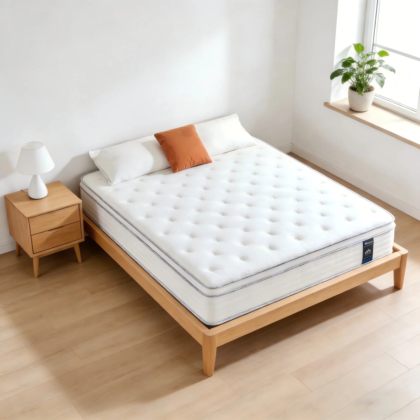Madevos Hybrid Mattress In A Box With Pocket Spring For Motion Isolation