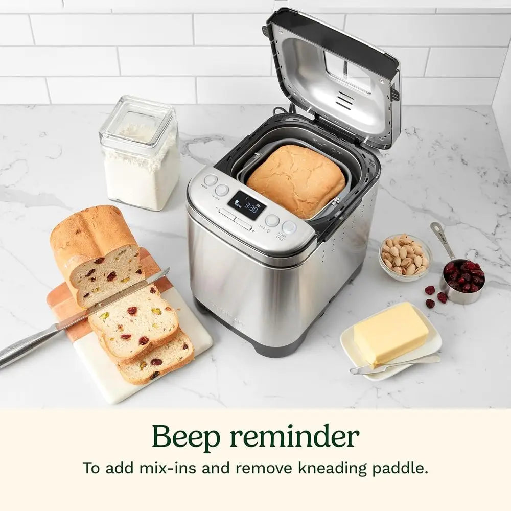 Stainless Steel Automatic Bread Maker With 12 Menu Options