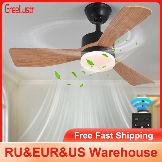 GreeLustr Ceiling Fan Lamp RGB LED Modern Fandelier Pendant Light