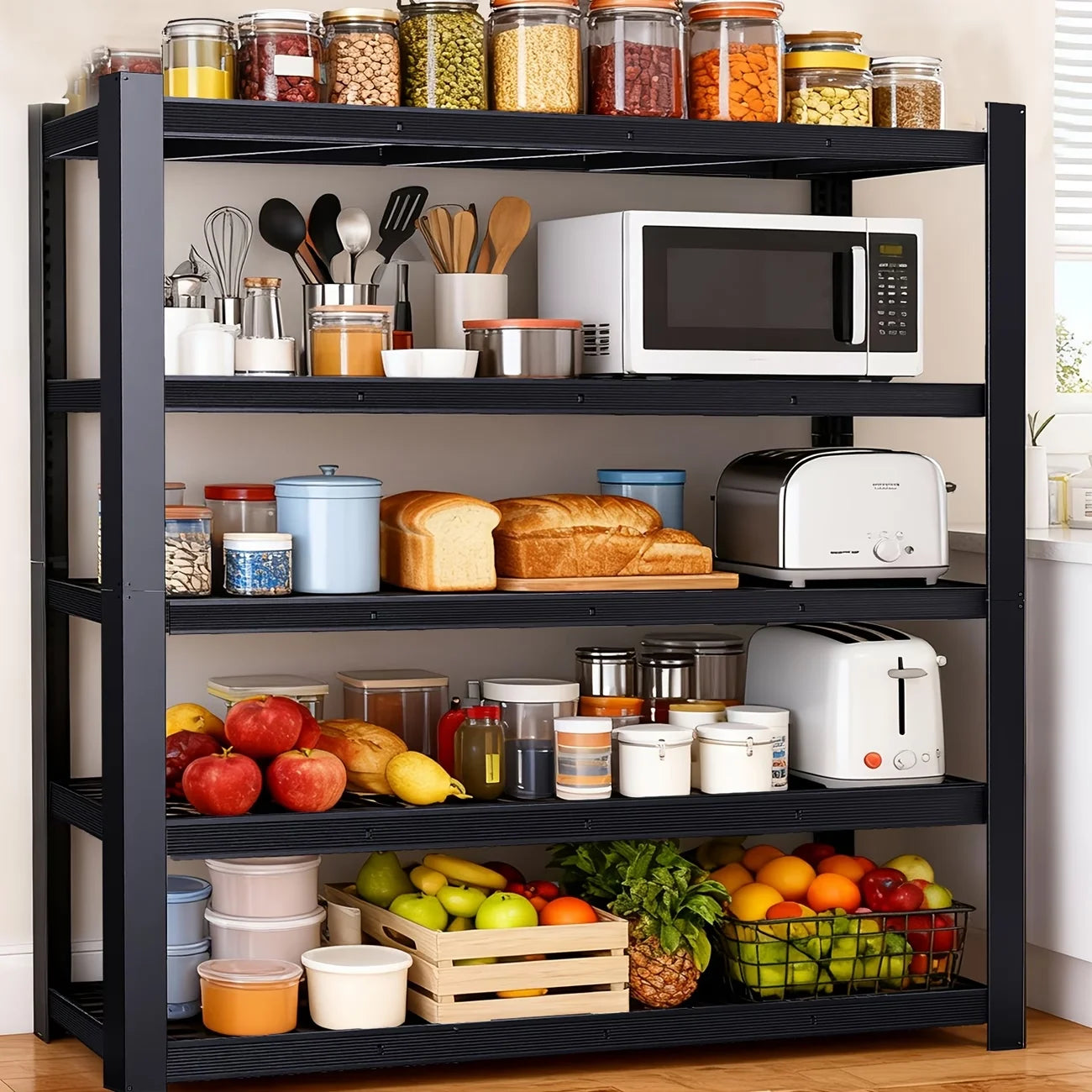 Heavy Duty Metal Storage Rack For Garage Basement And Workshop
