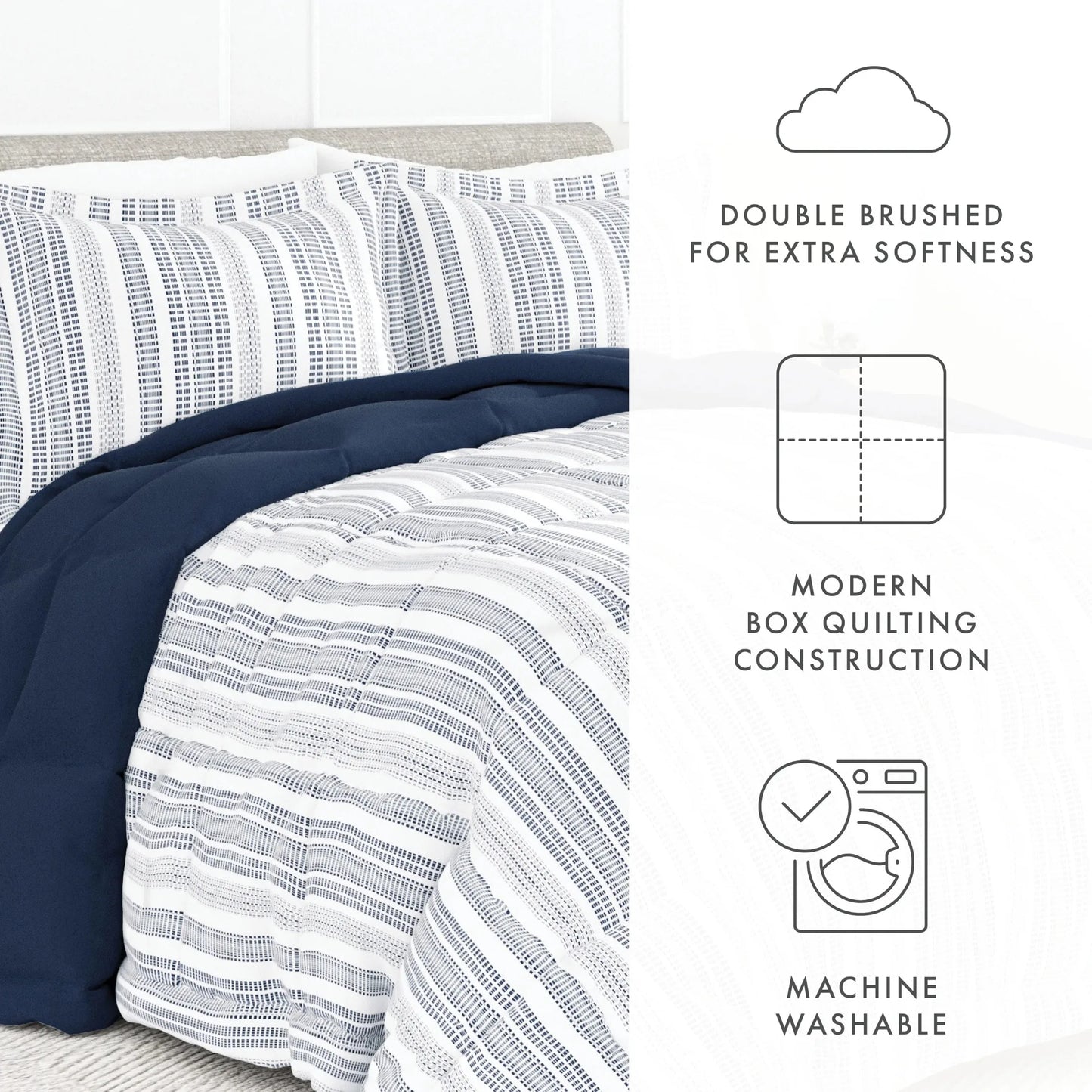 2 Piece Reversible Print Farmhouse Dreams Comforter Set