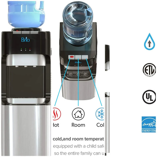 XMSJ Essential Series Top Loading Water Cooler Dispenser Tri Temp Child Lock