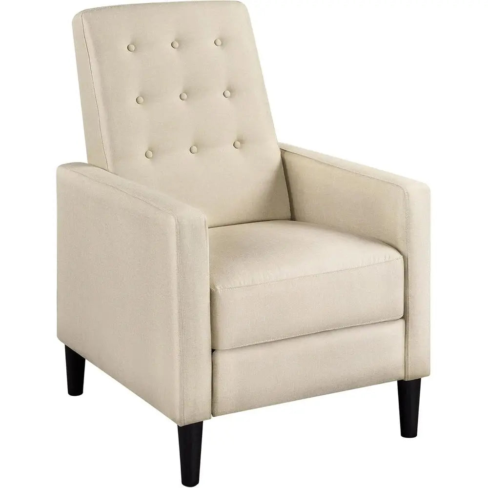 Fabric Recliner Chair With Adjustable Back And Footrest Sleeper Armchair