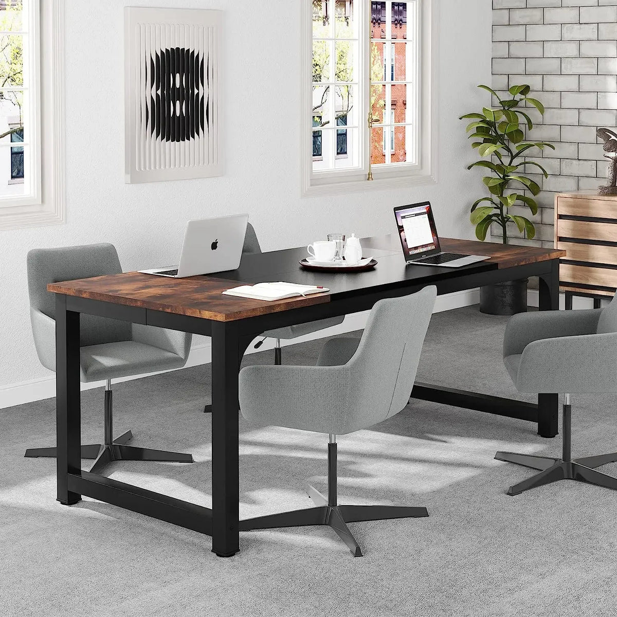 Tribesigns Modern Computer Desk Wooden Home Office Table
