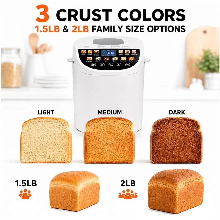 XMSJ Smart Bread Maker 12 In 1 Automatic Bread Machine
