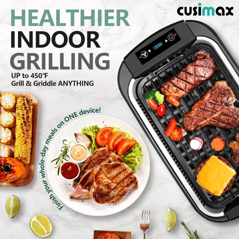 CUSIMAX 1500W Indoor Electric Grill Smokeless Korean BBQ