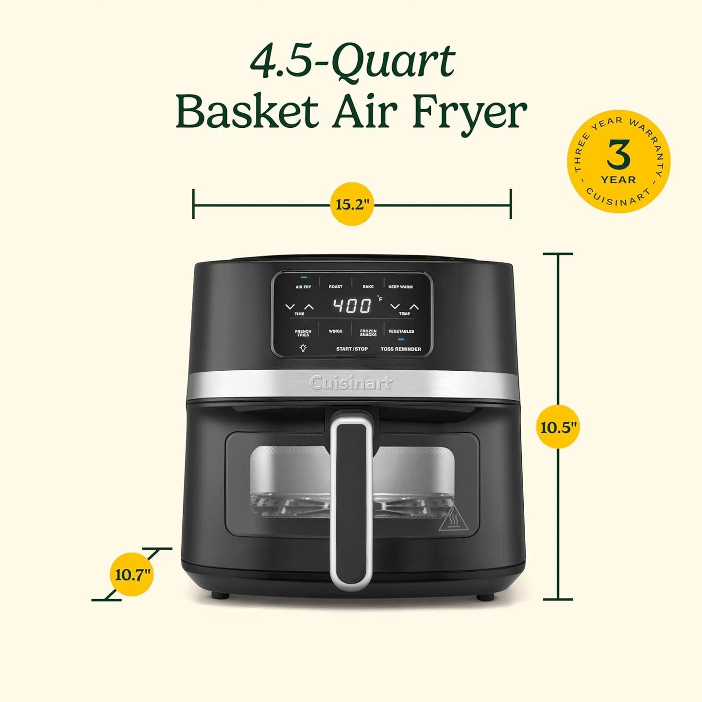 XMSJ Air Fryer With Four Functions Keep Warm Roast Bake