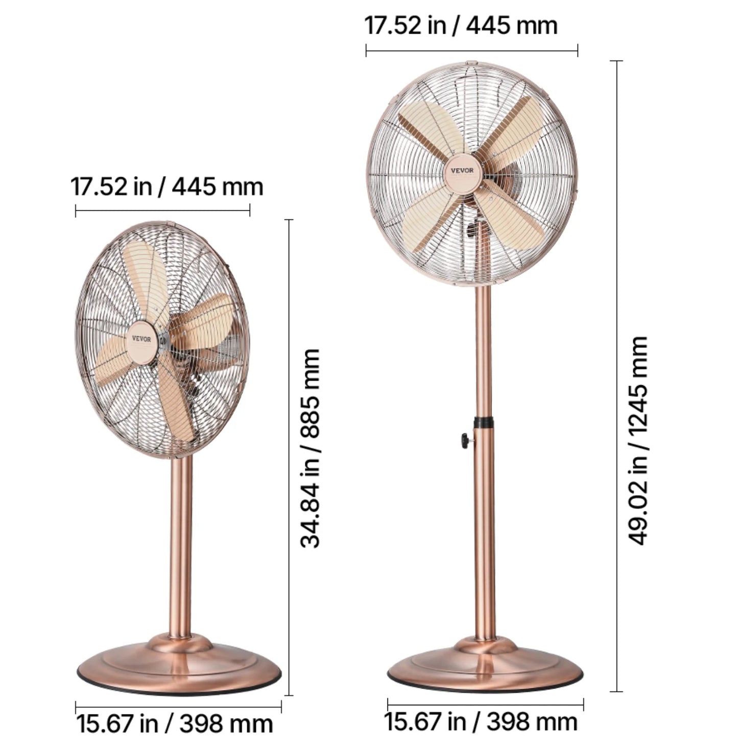SucceBuy Industrial Pedestal Fan 85 Degree Oscillating 3 Speed Remote