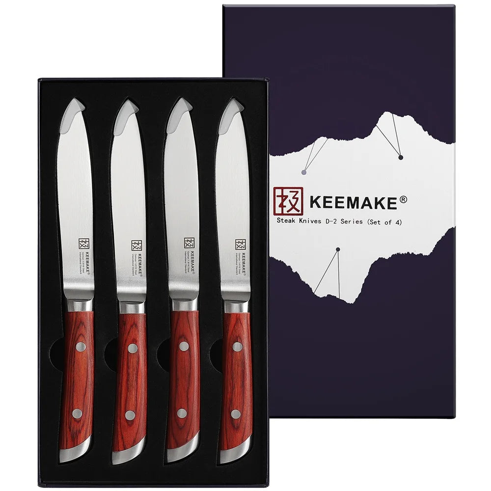 4 Piece Stainless Steel Steak Knife Set Ultra Sharp