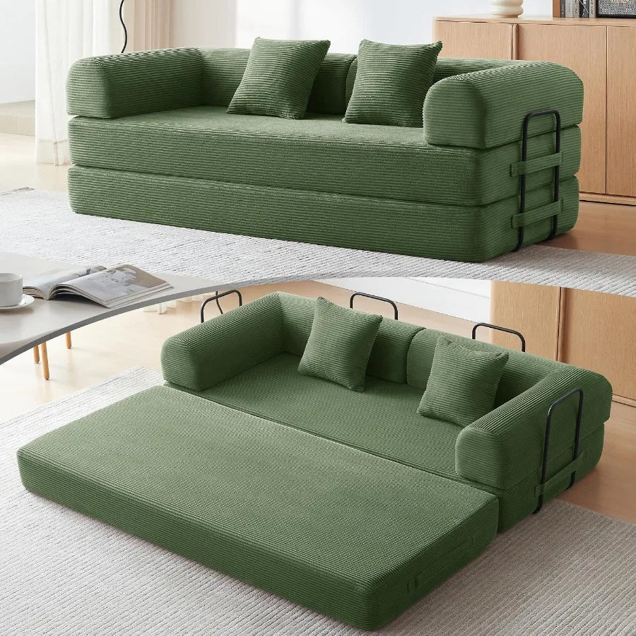 Convertible Boneless Futon Sofa Bed Multi Functional Sleeper Couch