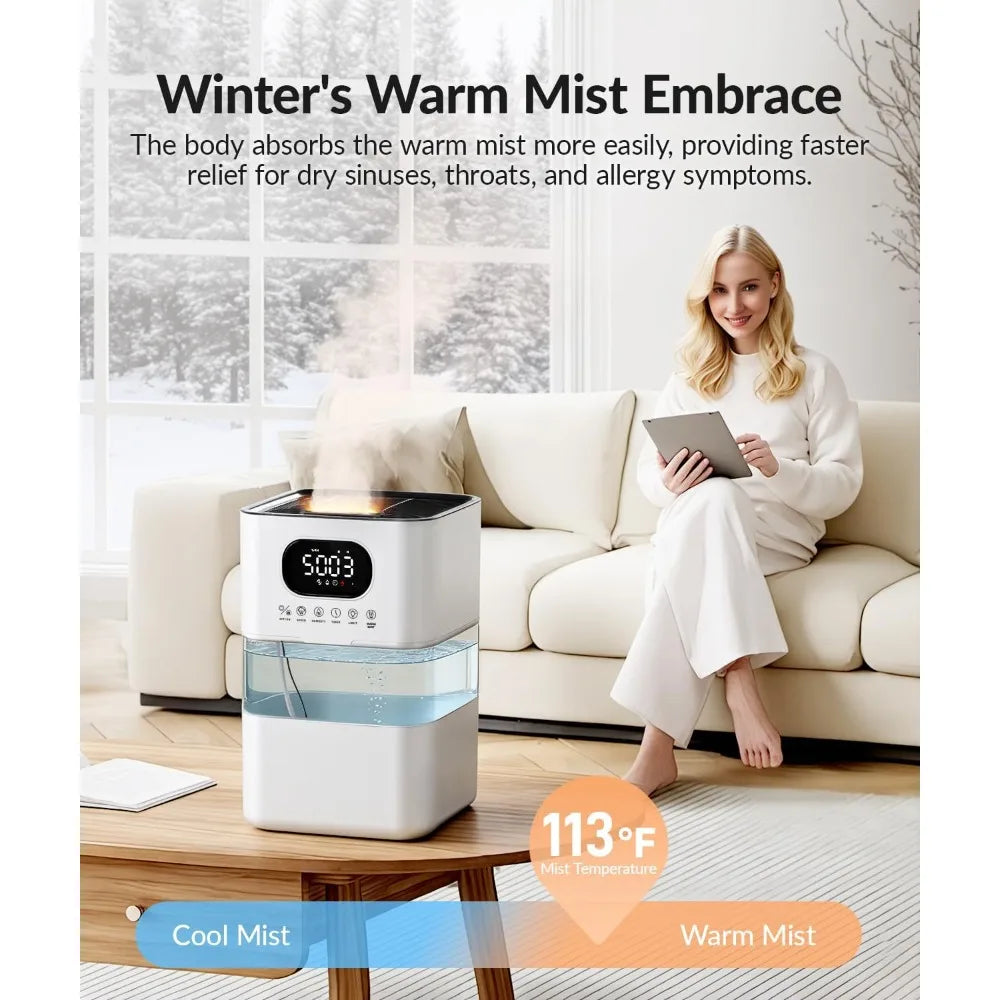 AreShark Large Room Humidifier With Adjustable Humidity And Aroma Diffuser