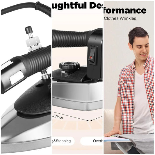 XMSJ Industrial Steam Iron 110V 1200W With Gravity Feed
