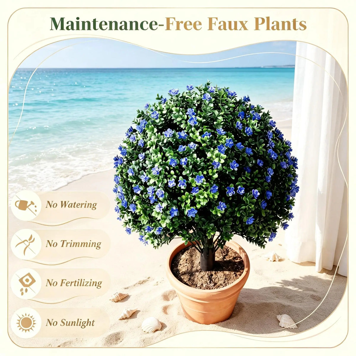 Artificial Camellia Boxwood Topiary Ball Trees For Home Decor