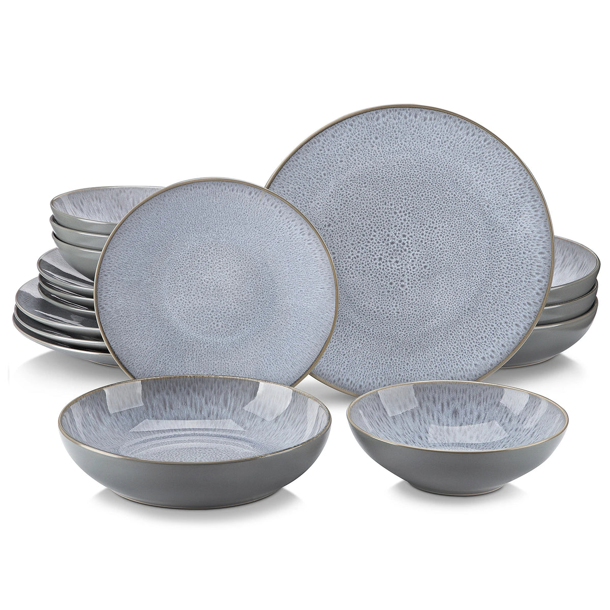 Malacasa Premium Embossed Stoneware Dinnerware Set