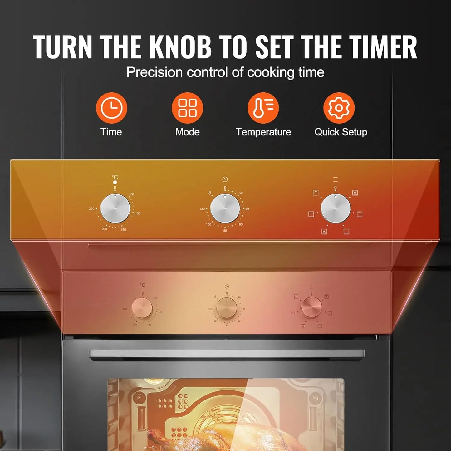 XMSJ Electric Wall Oven With Timer And Built In Convection