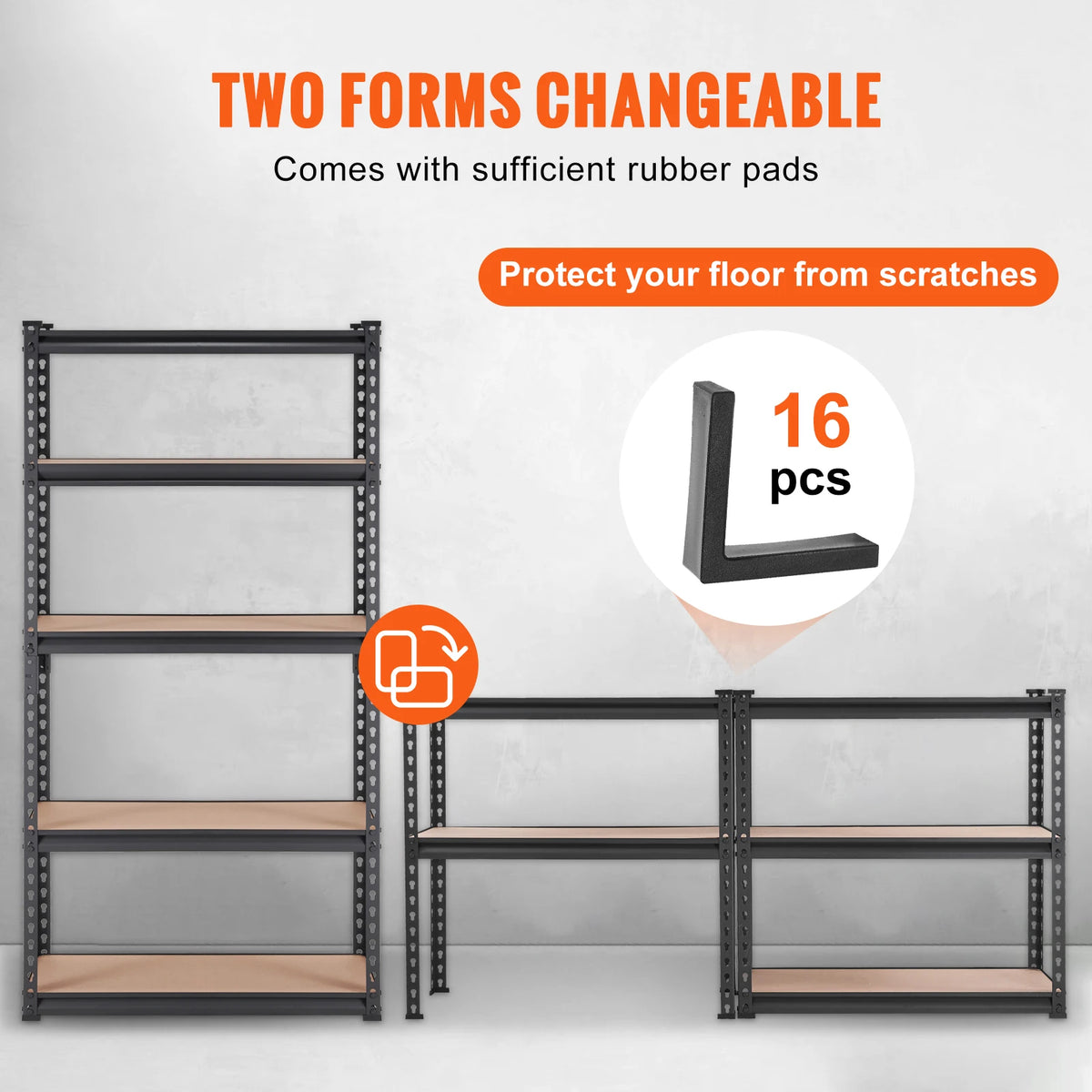 VEVOR Heavy Duty Five Tier Storage Shelving Unit For Garage