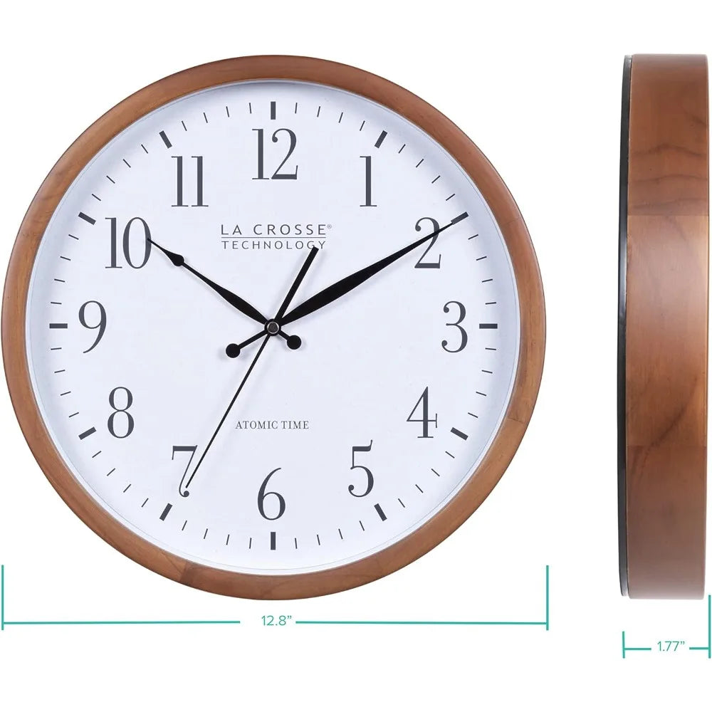 Wooden Analog Wall Clock Modern Style For Living Room Decor