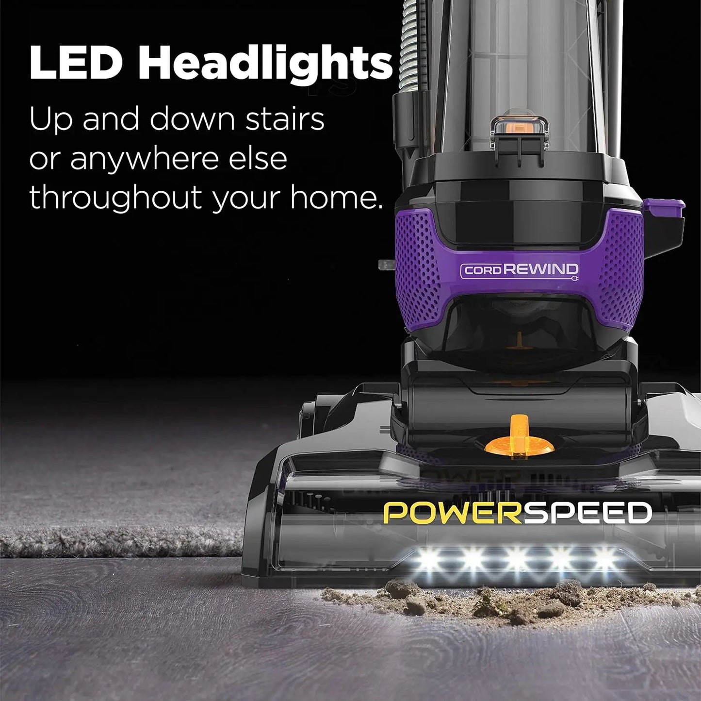 XMSJ PowerSpeed NEU202 Upright Vacuum Cleaner Lightweight Cord Rewind