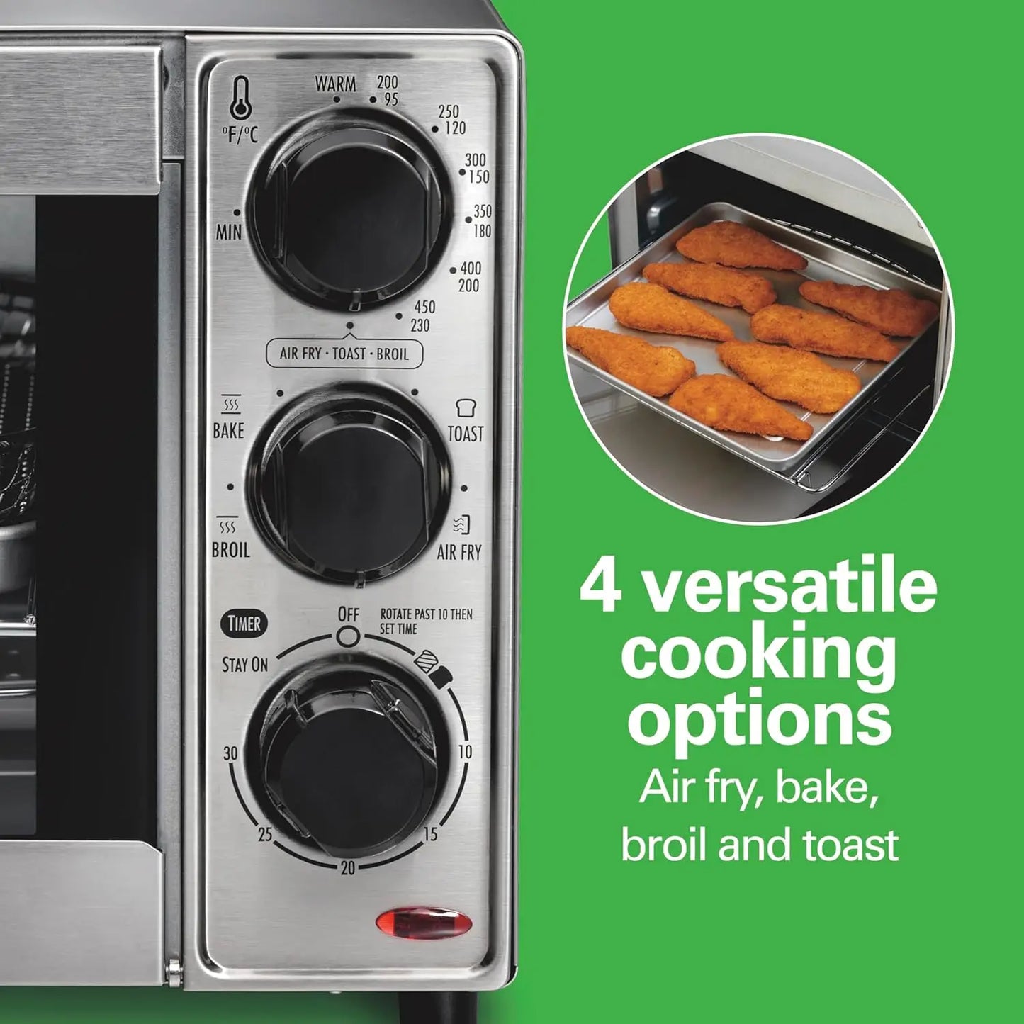 XMSJ Air Fryer Toaster Oven Combo 4 Slice Powerful Circulation