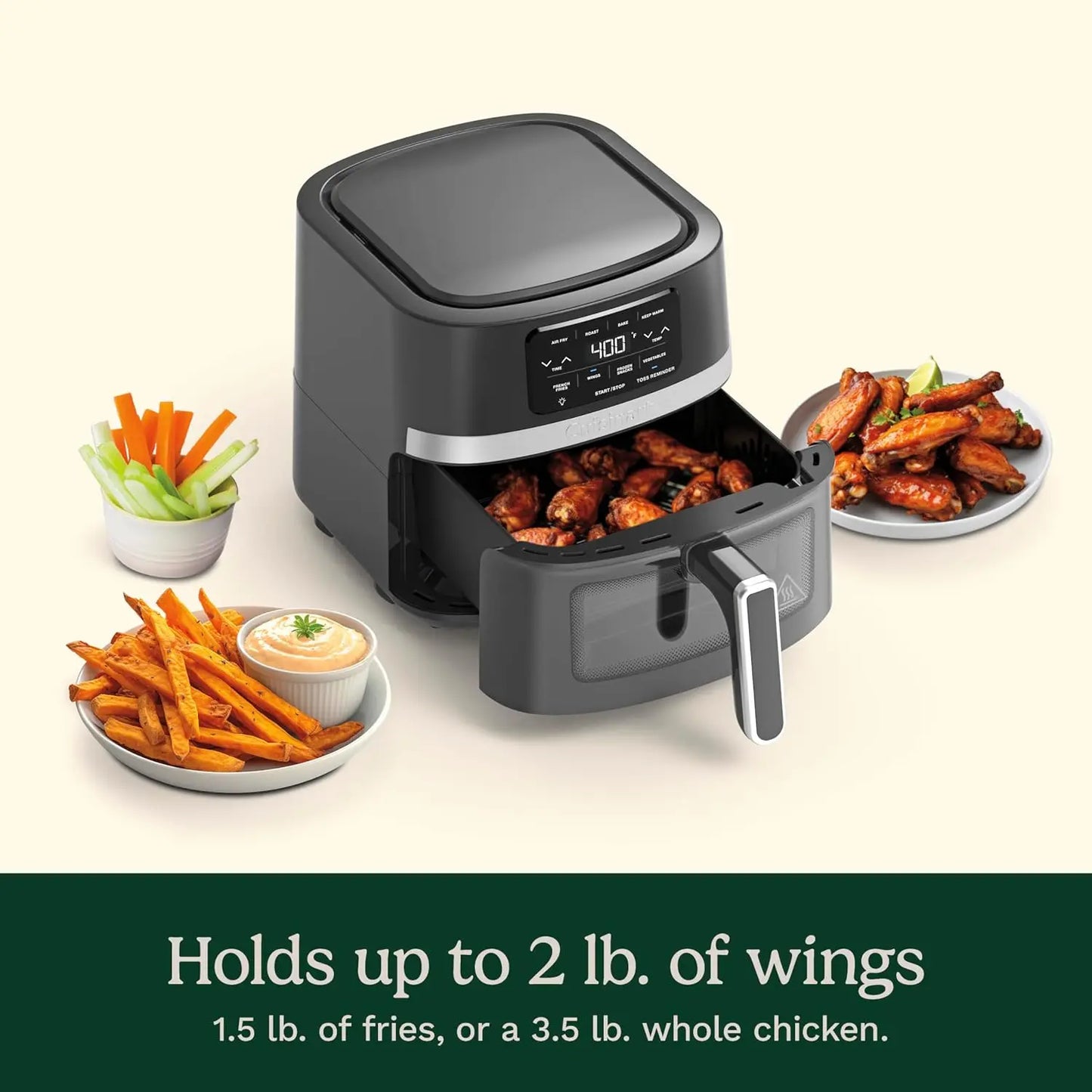XMSJ Air Fryer With Four Functions Keep Warm Roast Bake