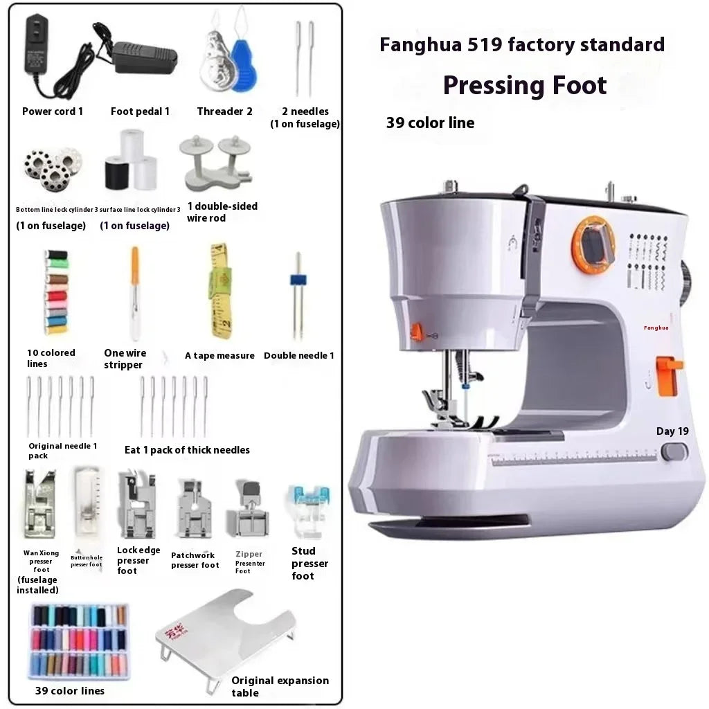 Portable Desktop Manual Sewing Machine FM-519 Multifunctional