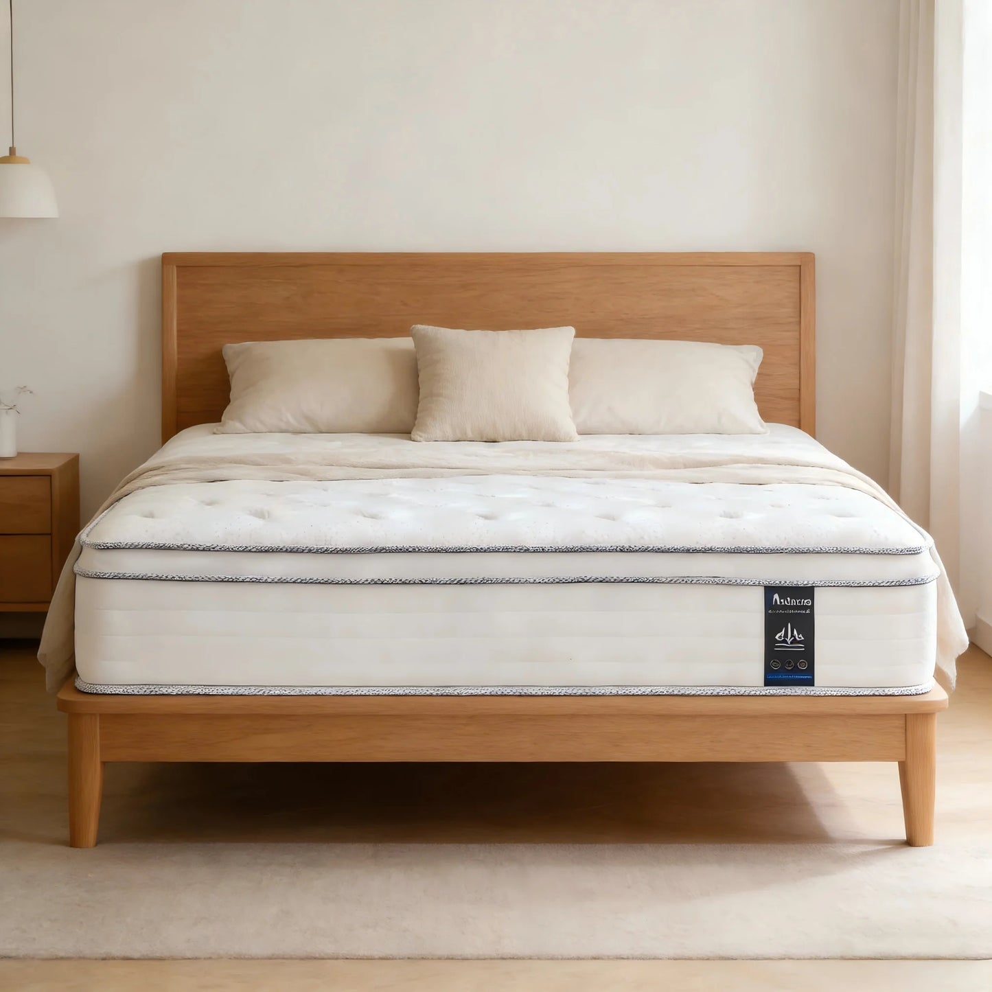 Madevos Hybrid Mattress In A Box With Pocket Spring For Motion Isolation