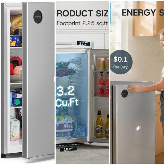 XMSJ All Refrigerator Mini Fridge for Dorm Rooms Energy Efficient