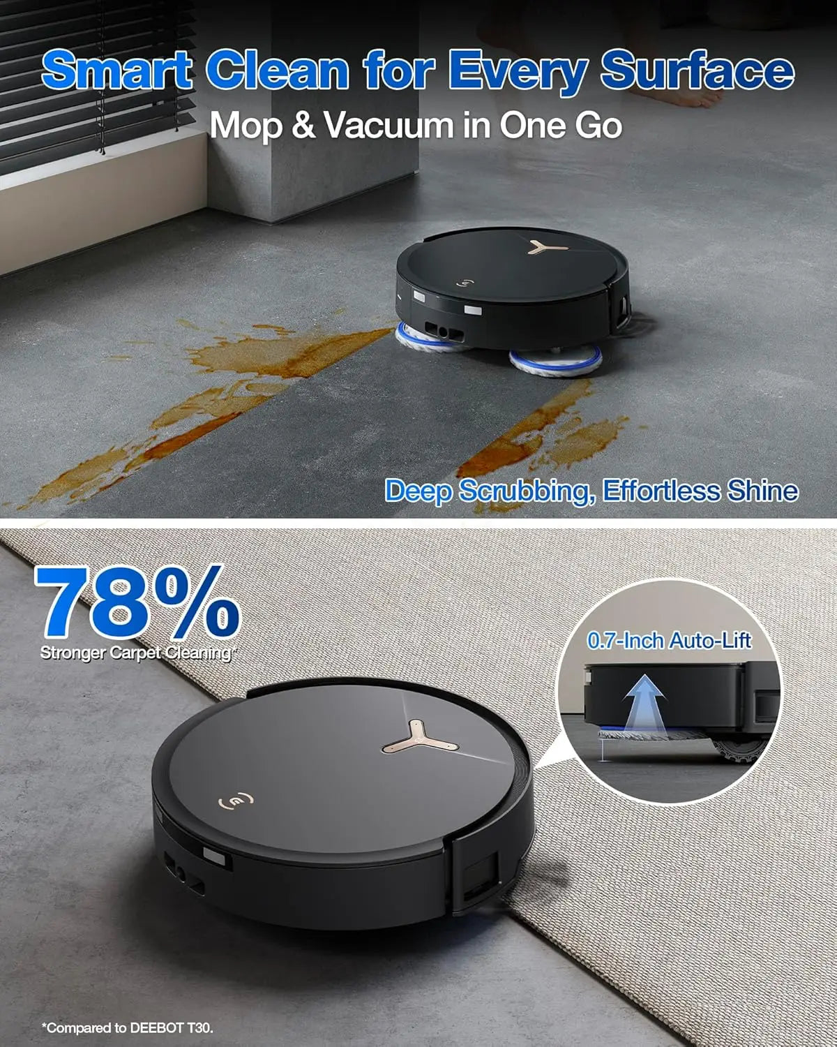 XMSJ T50 MaxPro Robot Vacuum And Mop With Auto Lift